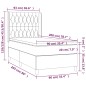 vidaXL Boxspringbett mit Matratze Blau 90x200 cm Stoff vidaXL Boxspringbett mit Matratze Blau 90x200 cm Stoff