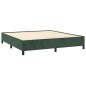 vidaXL Boxspringbett mit Matratze Dunkelgrün 180x200 cm Samt vidaXL Boxspringbett mit Matratze Dunkelgrün 180x200 cm Samt