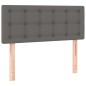vidaXL Boxspringbett mit Matratze & LED Grau 90x200 cm Kunstleder vidaXL Boxspringbett mit Matratze & LED Grau 90x200 cm Kunstleder