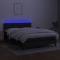 vidaXL Boxspringbett mit Matratze & LED Schwarz 140x190 cm Stoff vidaXL Boxspringbett mit Matratze & LED Schwarz 140x190 cm Stoff
