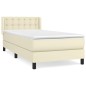 vidaXL Boxspringbett mit Matratze Creme 80x200 cm Kunstleder vidaXL Boxspringbett mit Matratze Creme 80x200 cm Kunstleder
