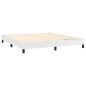 vidaXL Boxspringbett mit Matratze & LED Weiß 160x200 cm Kunstleder vidaXL Boxspringbett mit Matratze & LED Weiß 160x200 cm Kunstleder
