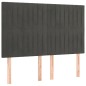 vidaXL Boxspringbett mit Matratze Dunkelgrau 140x190 cm Samt vidaXL Boxspringbett mit Matratze Dunkelgrau 140x190 cm Samt