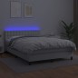 vidaXL Boxspringbett mit Matratze & LED Weiß 140x200 cm Kunstleder vidaXL Boxspringbett mit Matratze & LED Weiß 140x200 cm Kunstleder
