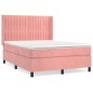 vidaXL Boxspringbett mit Matratze Rosa 140x200 cm Samt vidaXL Boxspringbett mit Matratze Rosa 140x200 cm Samt