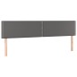 vidaXL Boxspringbett mit Matratze & LED Grau 180x200 cm Kunstleder vidaXL Boxspringbett mit Matratze & LED Grau 180x200 cm Kunstleder