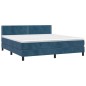vidaXL Boxspringbett mit Matratze & LED Dunkelblau 180x200 cm Samt vidaXL Boxspringbett mit Matratze & LED Dunkelblau 180x200 cm Samt