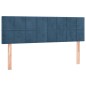 vidaXL Boxspringbett mit Matratze Dunkelblau 140x200 cm Samt vidaXL Boxspringbett mit Matratze Dunkelblau 140x200 cm Samt