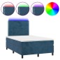 vidaXL Boxspringbett mit Matratze & LED Dunkelblau 120x200 cm Samt vidaXL Boxspringbett mit Matratze & LED Dunkelblau 120x200 cm Samt