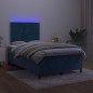 vidaXL Boxspringbett mit Matratze & LED Dunkelblau 120x200 cm Samt vidaXL Boxspringbett mit Matratze & LED Dunkelblau 120x200 cm Samt
