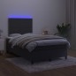 vidaXL Boxspringbett mit Matratze & LED Schwarz 120x200 cm Samt vidaXL Boxspringbett mit Matratze & LED Schwarz 120x200 cm Samt