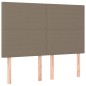 vidaXL Boxspringbett mit Matratze & LED Taupe 140x200 cm Stoff vidaXL Boxspringbett mit Matratze & LED Taupe 140x200 cm Stoff