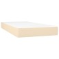 vidaXL Boxspringbett mit Matratze & LED Creme 90x200 cm Stoff vidaXL Boxspringbett mit Matratze & LED Creme 90x200 cm Stoff