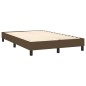 vidaXL Boxspringbett mit Matratze & LED Dunkelbraun 120x200 cm Stoff vidaXL Boxspringbett mit Matratze & LED Dunkelbraun 120x200 cm Stoff