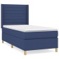 vidaXL Boxspringbett mit Matratze Blau 80x200 cm Stoff vidaXL Boxspringbett mit Matratze Blau 80x200 cm Stoff