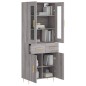 vidaXL Highboard Grau Sonoma 69,5x34x180 cm Holzwerkstoff vidaXL Highboard Grau Sonoma 69,5x34x180 cm Holzwerkstoff