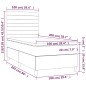 vidaXL Boxspringbett mit Matratze & LED Dunkelgrau 100x200 cm Stoff vidaXL Boxspringbett mit Matratze & LED Dunkelgrau 100x200 cm Stoff