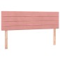 vidaXL Boxspringbett mit Matratze Rosa 140x200 cm Samt vidaXL Boxspringbett mit Matratze Rosa 140x200 cm Samt