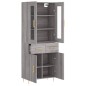 vidaXL Highboard Grau Sonoma 69,5x34x180 cm Holzwerkstoff vidaXL Highboard Grau Sonoma 69,5x34x180 cm Holzwerkstoff