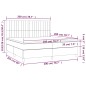 vidaXL Boxspringbett mit Matratze & LED Hellgrau 200x200 cm Stoff vidaXL Boxspringbett mit Matratze & LED Hellgrau 200x200 cm Stoff