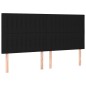 vidaXL Boxspringbett mit Matratze & LED Schwarz 200x200 cm Stoff vidaXL Boxspringbett mit Matratze & LED Schwarz 200x200 cm Stoff