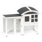 @Pet Kaninchenstall Piazza Weiß und Schwarz 130x62x90,5 cm 20085 @Pet Kaninchenstall Piazza Weiß und Schwarz 130x62x90,5 cm 20085