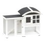 @Pet Kaninchenstall Piazza Weiß und Schwarz 130x62x90,5 cm 20085 @Pet Kaninchenstall Piazza Weiß und Schwarz 130x62x90,5 cm 20085