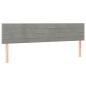 vidaXL Boxspringbett mit Matratze Hellgrau 200x200 cm Samt vidaXL Boxspringbett mit Matratze Hellgrau 200x200 cm Samt