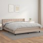 vidaXL Boxspringbett Matratze Cappuccino-Braun 180x200 cm Kunstleder vidaXL Boxspringbett Matratze Cappuccino-Braun 180x200 cm Kunstleder