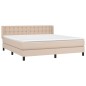 vidaXL Boxspringbett Matratze Cappuccino-Braun 180x200 cm Kunstleder vidaXL Boxspringbett Matratze Cappuccino-Braun 180x200 cm Kunstleder