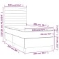 vidaXL Boxspringbett mit Matratze & LED Dunkelgrau 100x200 cm Stoff vidaXL Boxspringbett mit Matratze & LED Dunkelgrau 100x200 cm Stoff