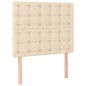 vidaXL Boxspringbett mit Matratze & LED Creme 120x200 cm Stoff vidaXL Boxspringbett mit Matratze & LED Creme 120x200 cm Stoff
