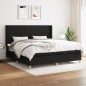 vidaXL Boxspringbett mit Matratze Schwarz 200x200 cm Stoff vidaXL Boxspringbett mit Matratze Schwarz 200x200 cm Stoff