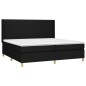 vidaXL Boxspringbett mit Matratze Schwarz 200x200 cm Stoff vidaXL Boxspringbett mit Matratze Schwarz 200x200 cm Stoff