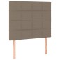 vidaXL Boxspringbett mit Matratze & LED Taupe 90x200 cm Stoff vidaXL Boxspringbett mit Matratze & LED Taupe 90x200 cm Stoff