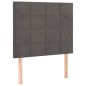 vidaXL Boxspringbett mit Matratze Dunkelgrau 100x200 cm Samt vidaXL Boxspringbett mit Matratze Dunkelgrau 100x200 cm Samt