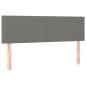 vidaXL Boxspringbett mit Matratze & LED Dunkelgrau 140x200 cm Stoff vidaXL Boxspringbett mit Matratze & LED Dunkelgrau 140x200 cm Stoff