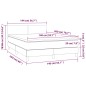 vidaXL Boxspringbett mit Matratze & LED Dunkelgrau 140x200 cm Stoff vidaXL Boxspringbett mit Matratze & LED Dunkelgrau 140x200 cm Stoff