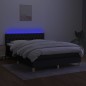 vidaXL Boxspringbett mit Matratze & LED Schwarz 140x190 cm Stoff vidaXL Boxspringbett mit Matratze & LED Schwarz 140x190 cm Stoff