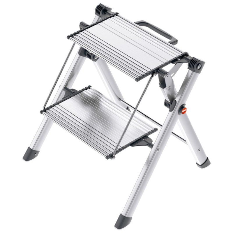 Hailo Trittleiter mit 2 Stufen Mini Comfort 45 cm Aluminium 4310-100 Hailo Trittleiter mit 2 Stufen Mini Comfort 45 cm Aluminium 4310-100