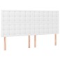 vidaXL Boxspringbett mit Matratze & LED Weiß 180x200 cm Kunstleder vidaXL Boxspringbett mit Matratze & LED Weiß 180x200 cm Kunstleder