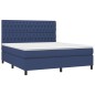 vidaXL Boxspringbett mit Matratze & LED Blau 180x200 cm Stoff vidaXL Boxspringbett mit Matratze & LED Blau 180x200 cm Stoff