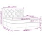 vidaXL Boxspringbett mit Matratze & LED Blau 180x200 cm Stoff vidaXL Boxspringbett mit Matratze & LED Blau 180x200 cm Stoff