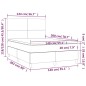 vidaXL Boxspringbett mit Matratze & LED Blau 140x200 cm Stoff vidaXL Boxspringbett mit Matratze & LED Blau 140x200 cm Stoff