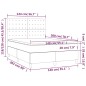 vidaXL Boxspringbett mit Matratze & LED Dunkelgrau 140x200 cm Stoff vidaXL Boxspringbett mit Matratze & LED Dunkelgrau 140x200 cm Stoff