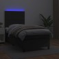 vidaXL Boxspringbett mit Matratze & LED Schwarz 80x200 cm Kunstleder vidaXL Boxspringbett mit Matratze & LED Schwarz 80x200 cm Kunstleder