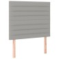 vidaXL Boxspringbett mit Matratze & LED Hellgrau 90x190 cm Stoff vidaXL Boxspringbett mit Matratze & LED Hellgrau 90x190 cm Stoff