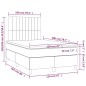 vidaXL Boxspringbett mit Matratze & LED Taupe 120x200 cm Stoff vidaXL Boxspringbett mit Matratze & LED Taupe 120x200 cm Stoff