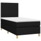 vidaXL Boxspringbett mit Matratze & LED Schwarz 80x200 cm Stoff vidaXL Boxspringbett mit Matratze & LED Schwarz 80x200 cm Stoff