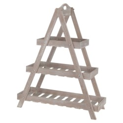 ProGarden Dreieckige Etagere 3-stöckig MDF Beige